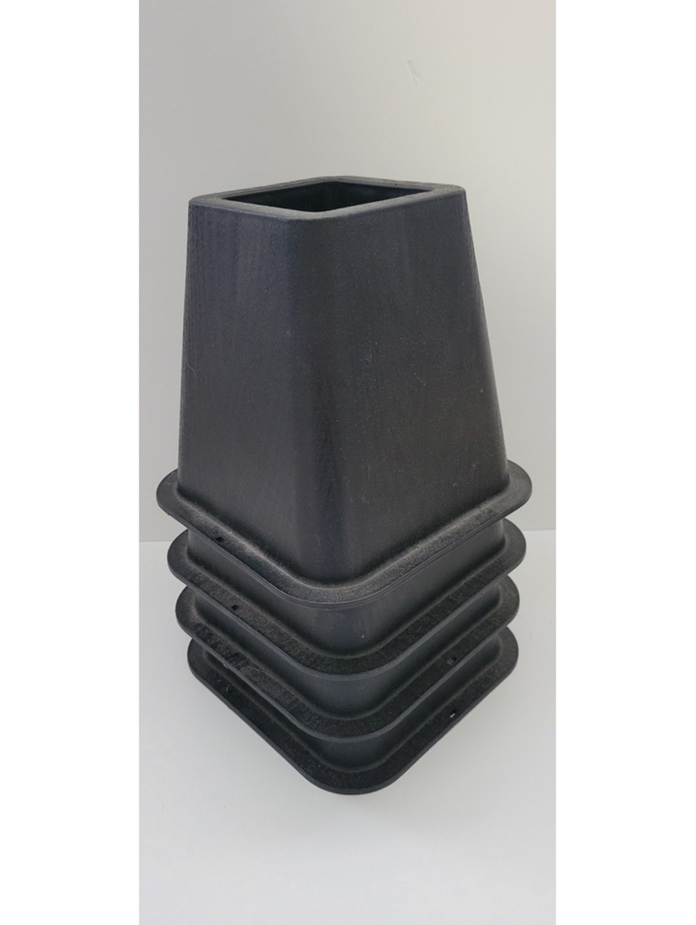 Black Plastic Furniture Leg Riser Stackable Extender
